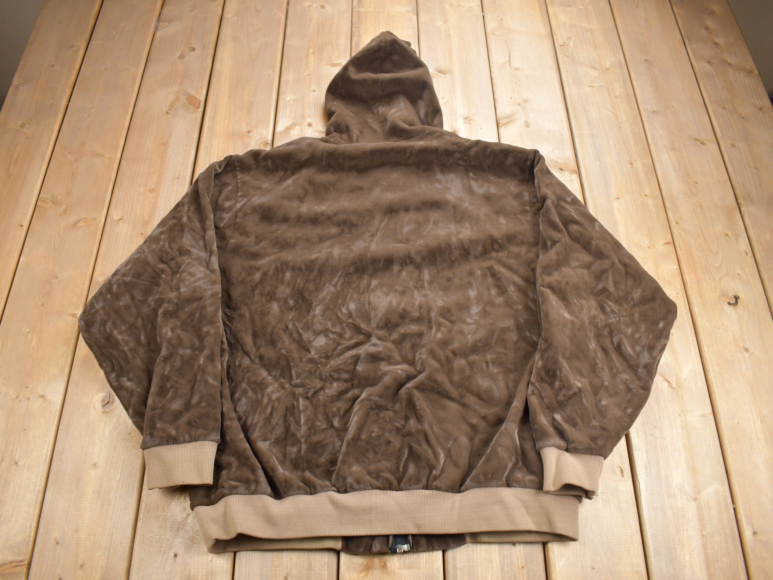 Vintage 1980s Carhartt Rugged Outdoor Wear Fleece Lined Velvet Hoodie