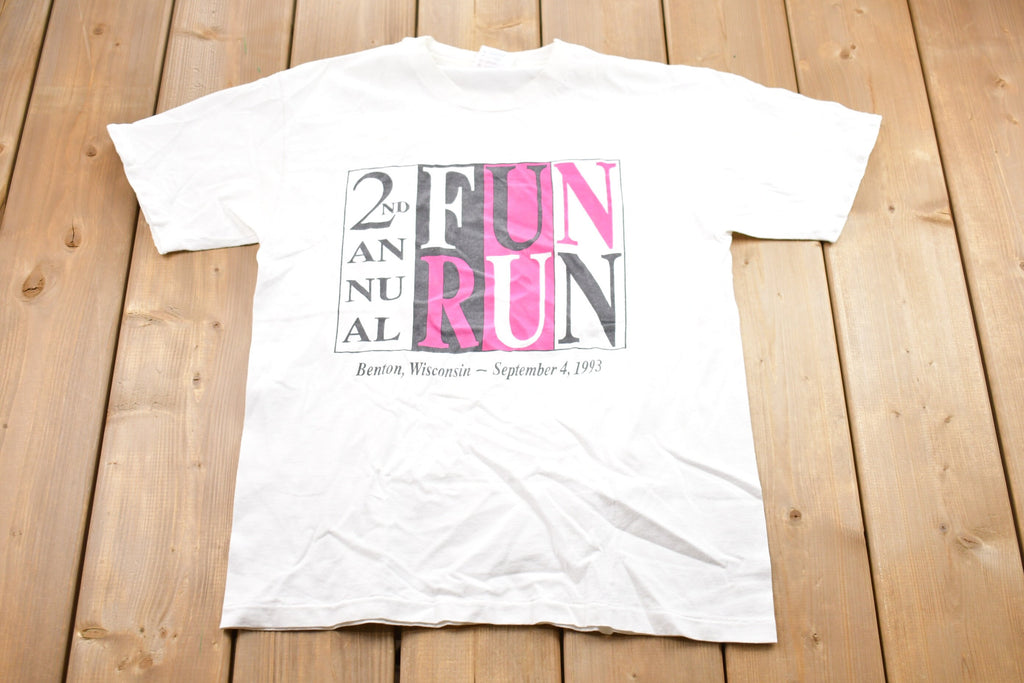 Vintage 1993 Fun Run Wisconsin Graphic T-Shirt