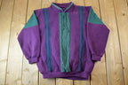 Vintage 1990s Weekend Edition Cable Knit Crewneck Ski Sweater