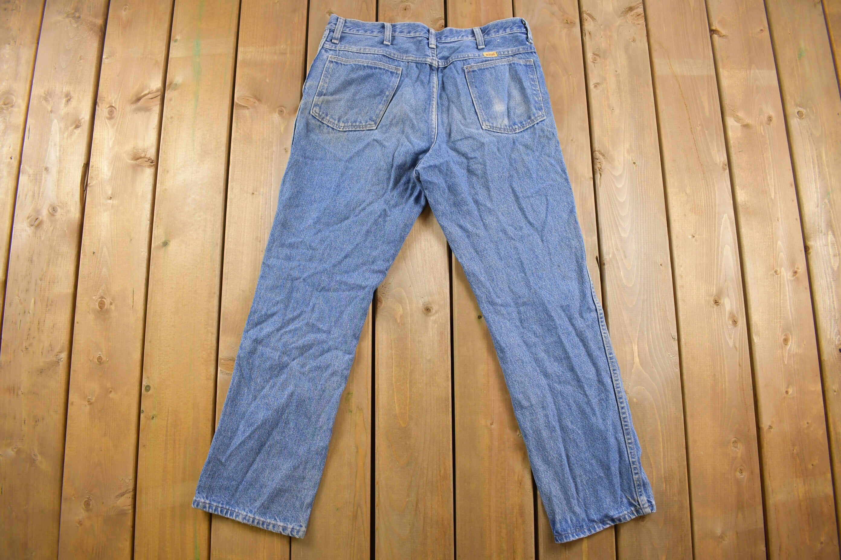 Vintage 1980s Rustler Brand Blue Denim Jeans 32 x 28
