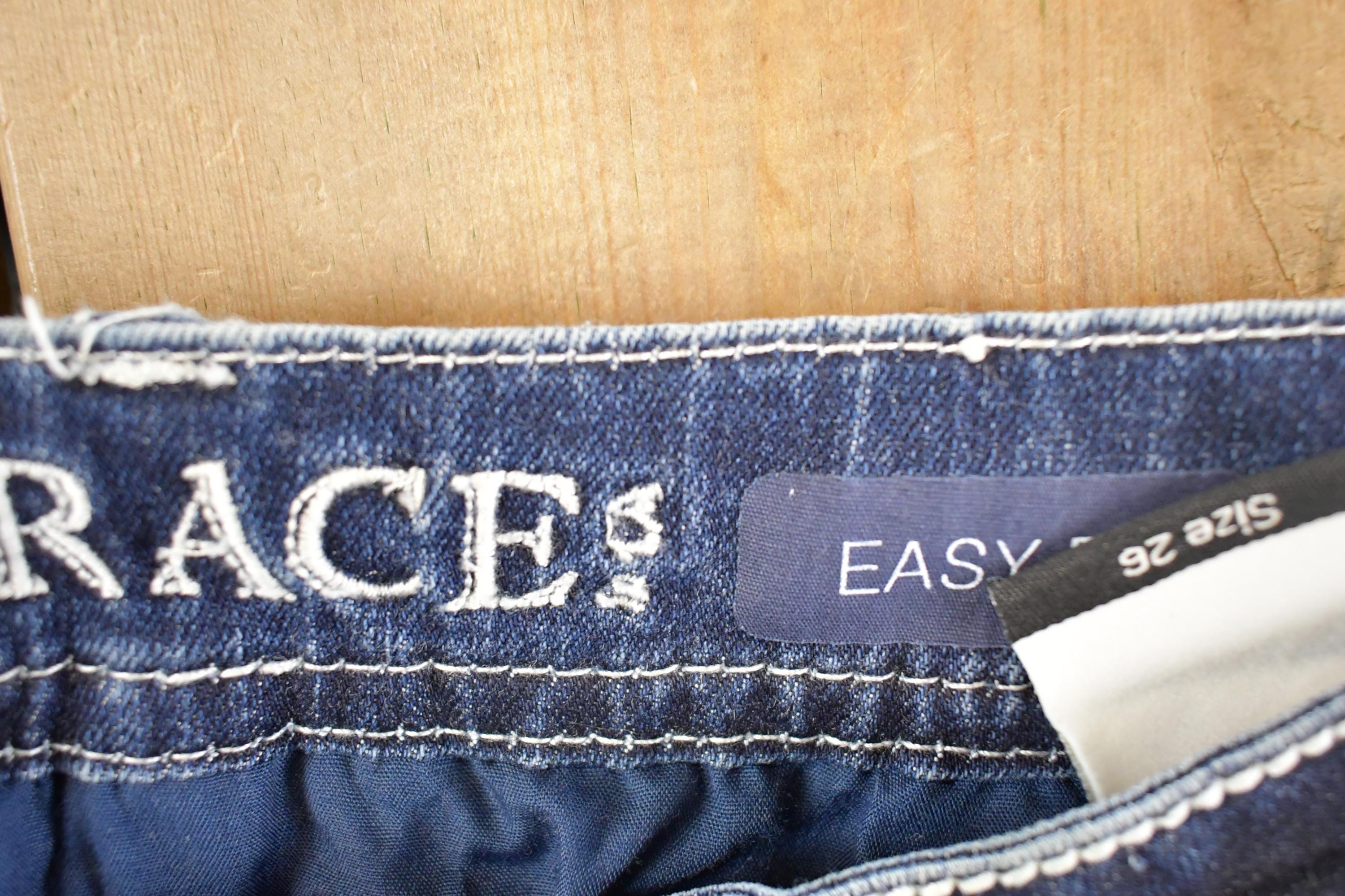 Vintage Deadstock Y2K Grace In LA Bedazzled Bootcut Low Rise Jeans Women's Size 26 x 32