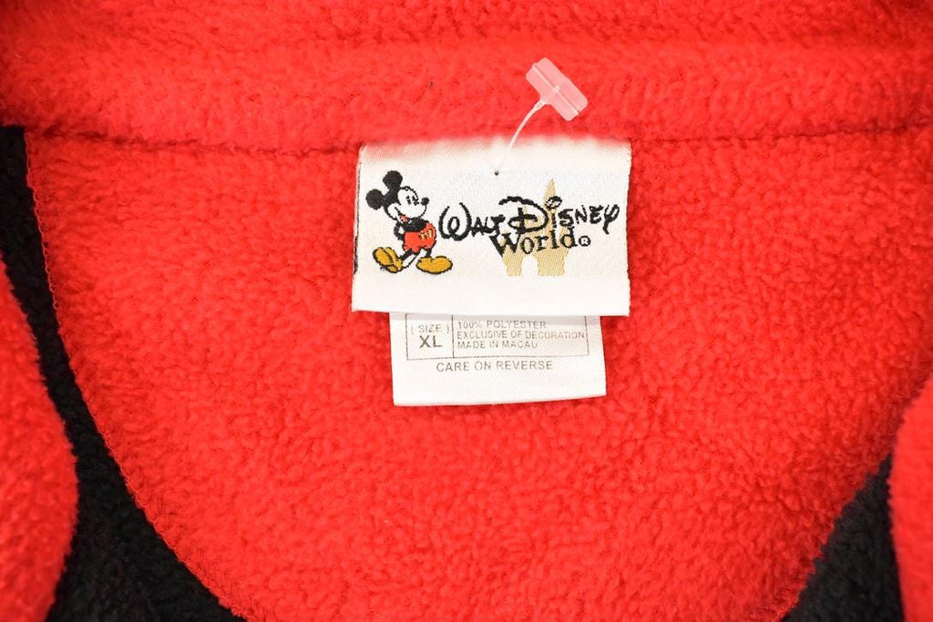 Vintage 1990s Walt Disney World Quarter Zip Fleece Sweater Men's XL