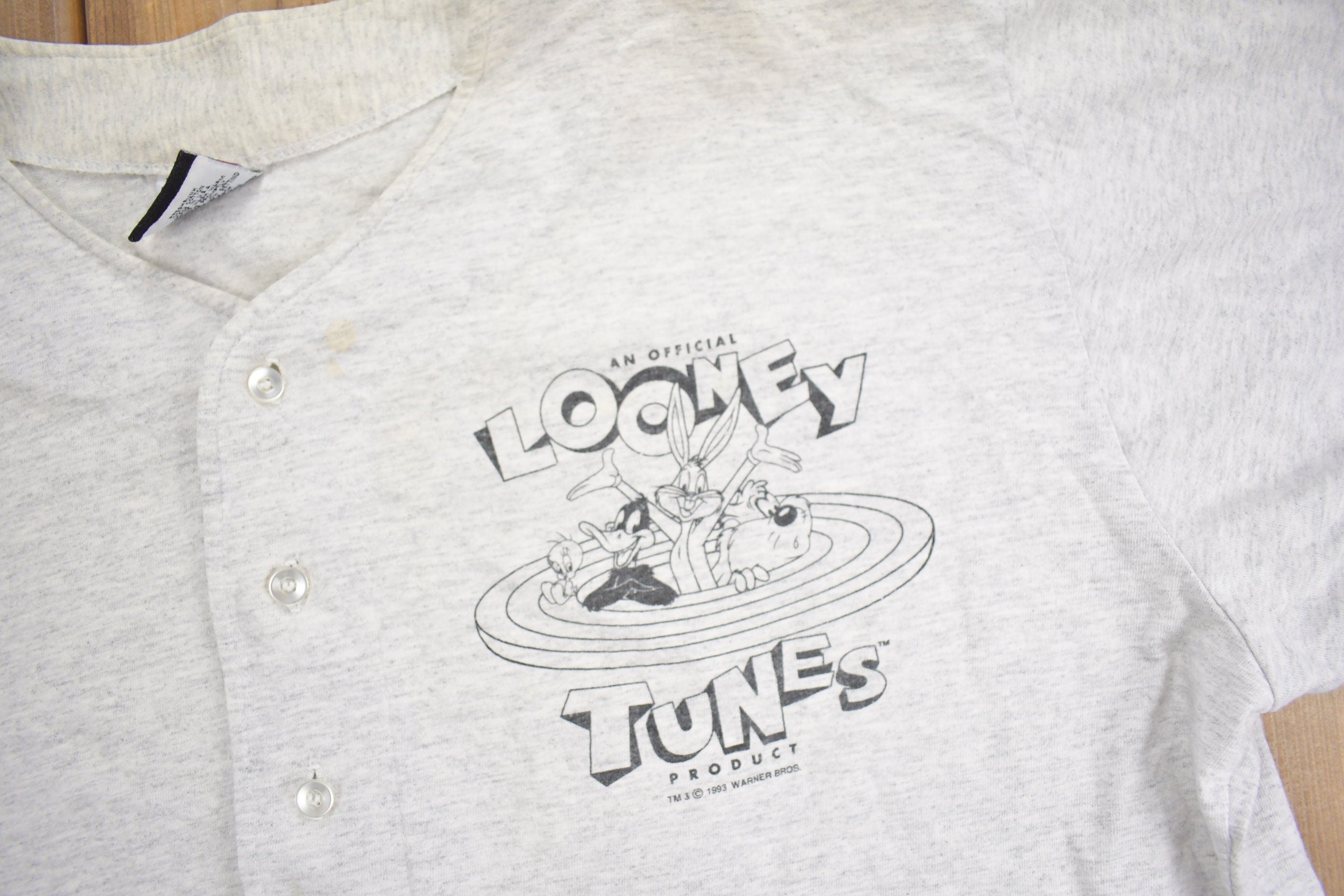 Vintage 1993 Looney Tunes Baseball Jersey Shirt