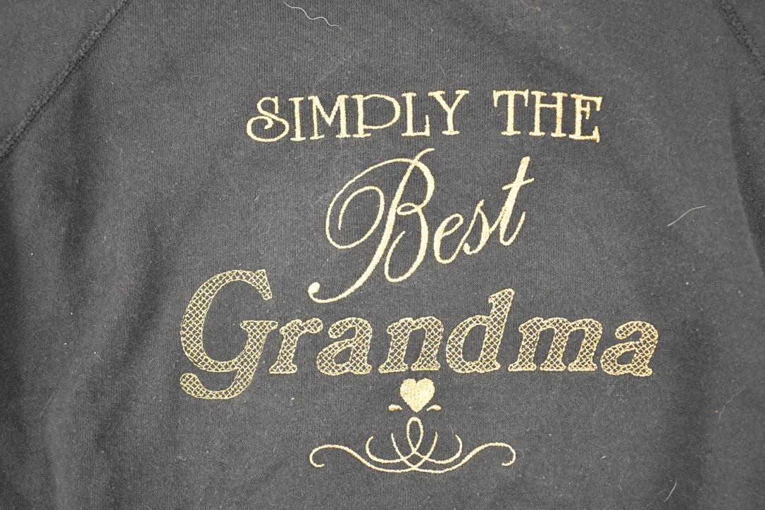Vintage 1990s Simply The Best Grandma Embroidered Collared Crewneck Sweatshirt Women's XL
