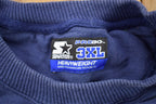 Vintage 1990s Blank Navy Blue Starter Crewneck Sweatshirt