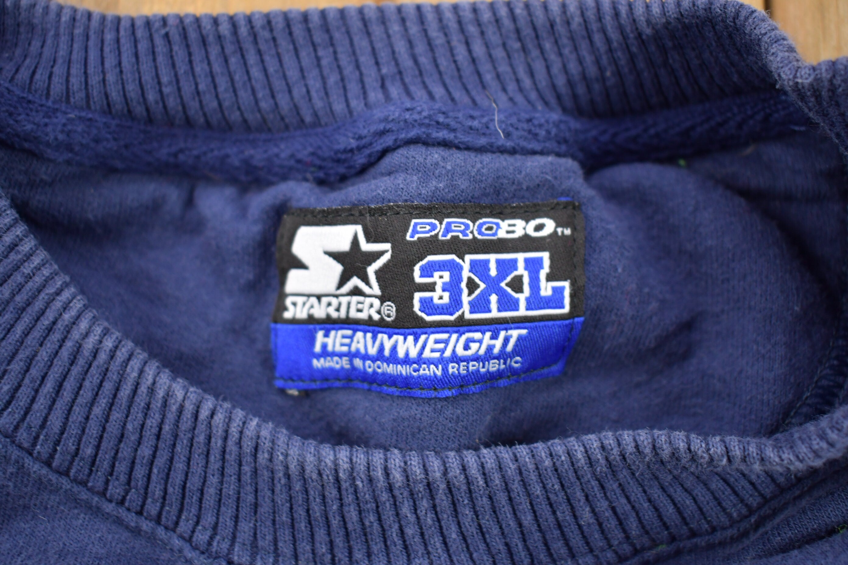 Vintage 1990s Blank Navy Blue Starter Crewneck Sweatshirt