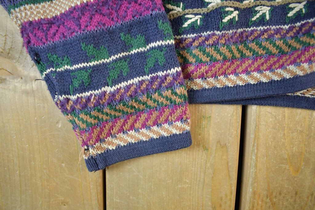 Vintage 1990s Marsh Landing Knit Cardigan Sweater Women's Small