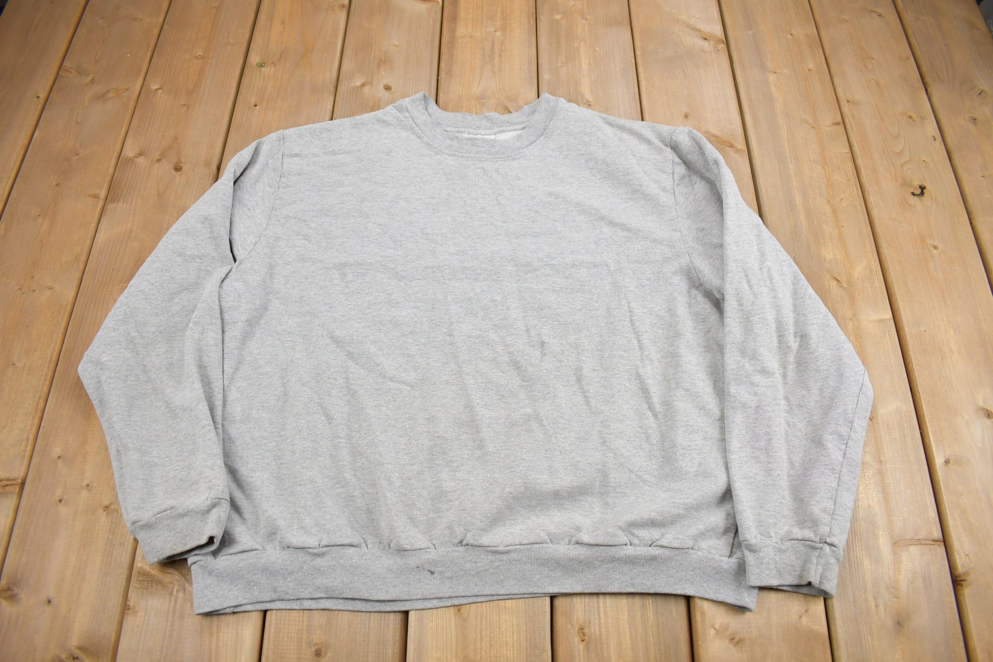 Vintage 1990s Blank Grey Crewneck Sweatshirt