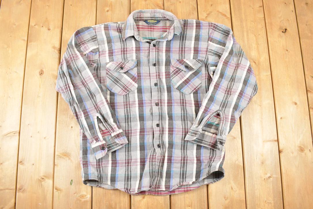 Vintage 1990s Osh Kosh B'gosh Plaid Button Up Shirt Men's L