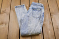 Vintage 1990's Unbranded Acid Wash Blue Jeans 28 x 28  Made in USA  90s Fashion  Vintage Distressed Jeans  Streetwear Fashion