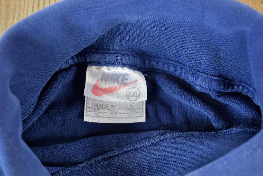 Vintage 1990s Nike Embroidered Mini Swoosh Turtleneck Light Sweatshirt