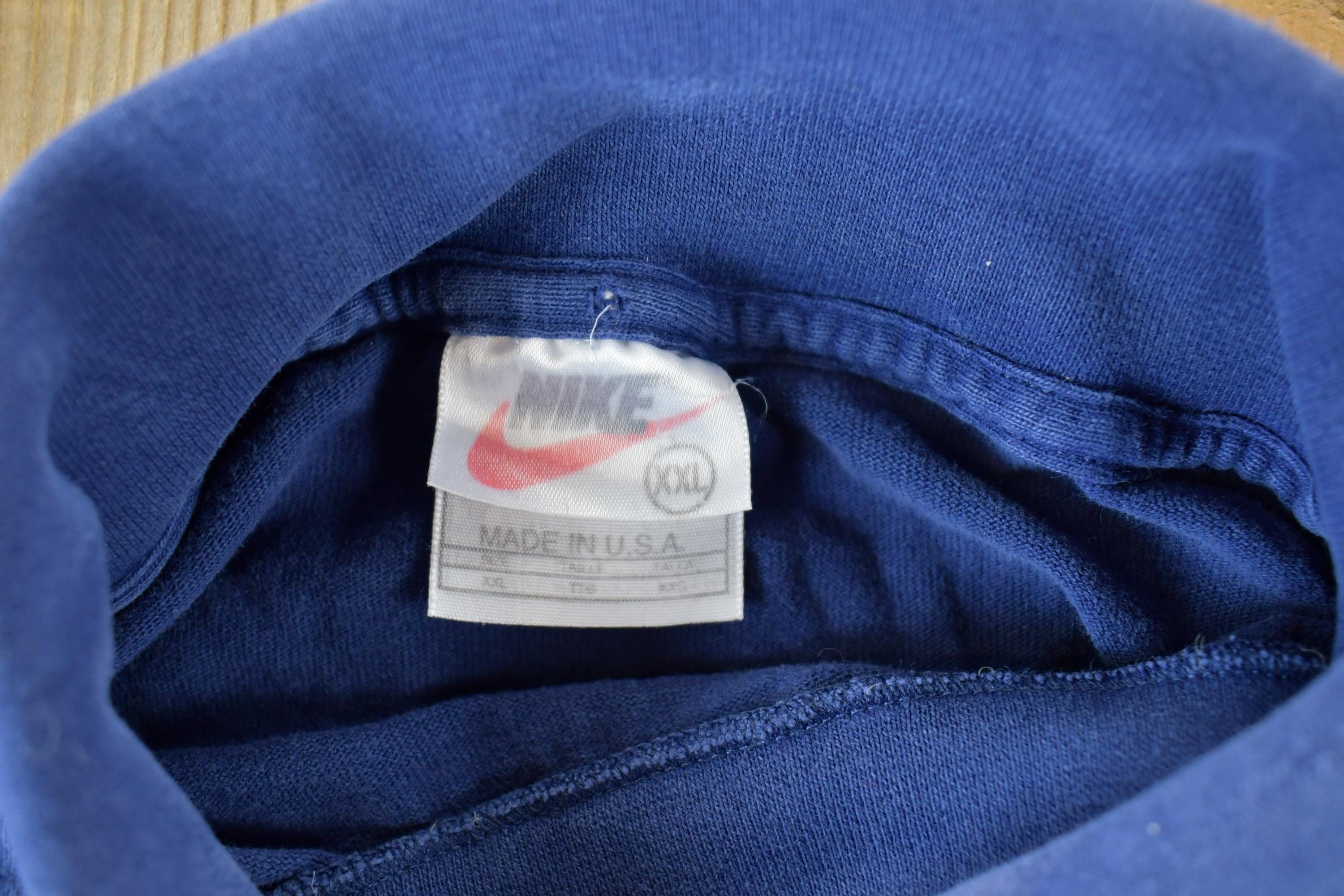 Vintage 1990s Nike Embroidered Mini Swoosh Turtleneck Light Sweatshirt