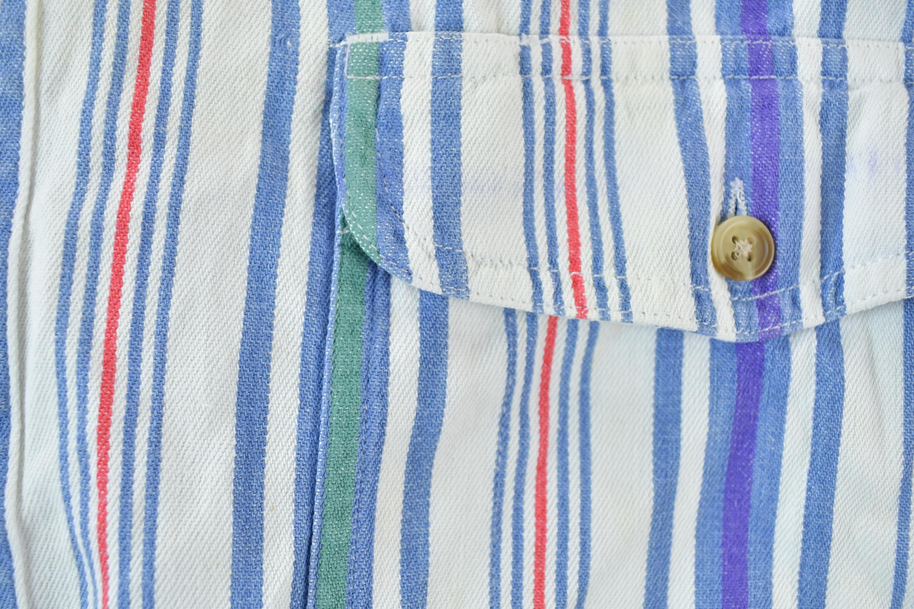 Vintage 90s Eddie Bauer Striped Button Up Shirt