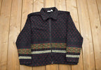 Vintage 1990s Full Zip 'Sport Savvy' Fleece Sweater