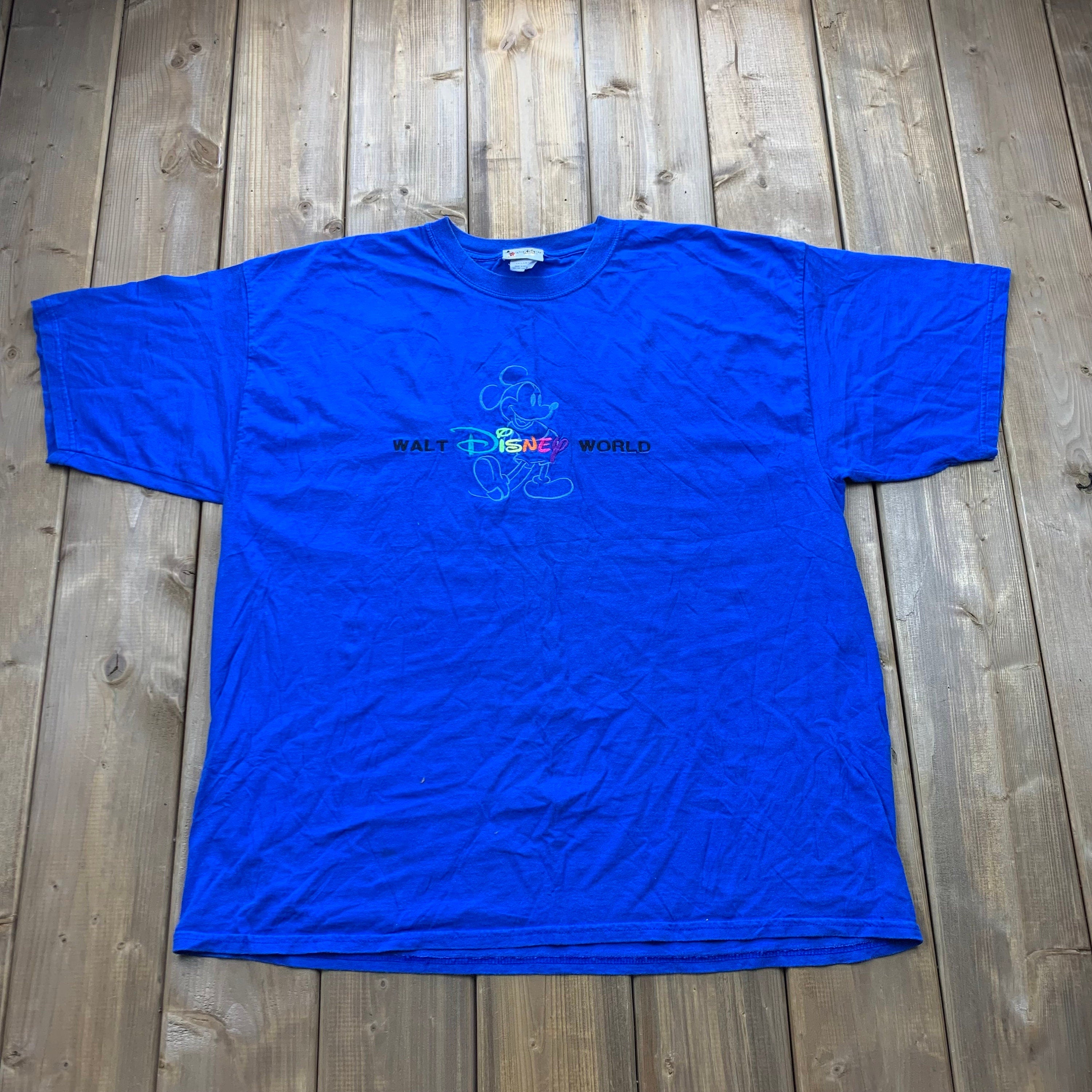 Vintage 90's Walt Disney World Mickey Mouse Embroidered Cartoon T-Shirt