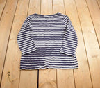 Vintage 1990s Womens Lands End Stripes Sweatshirt
