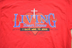 Vintage 1990s Jesus Graphic T-Shirt  Graphic  80s  90s  Streetwear  Retro Style  Living Heart Donor  90s Jesus