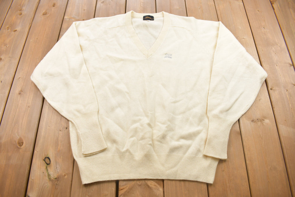 Vintage 1990s Club Jurdan Knitted V-Neck Sweater