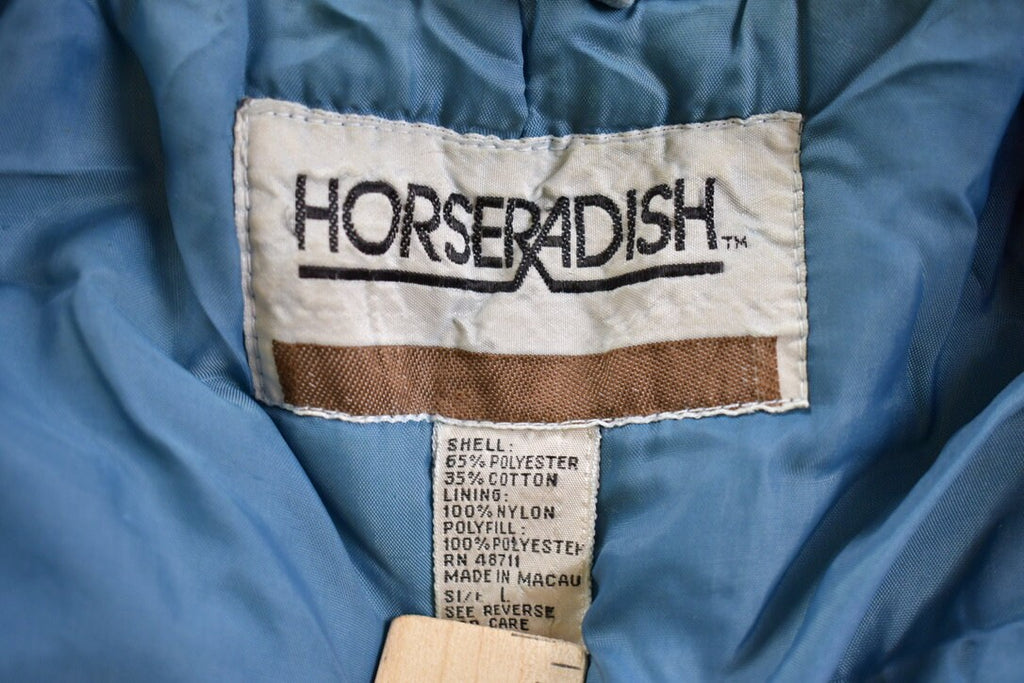 Vintage 1990s Horseradish Blue Button Up Bomber