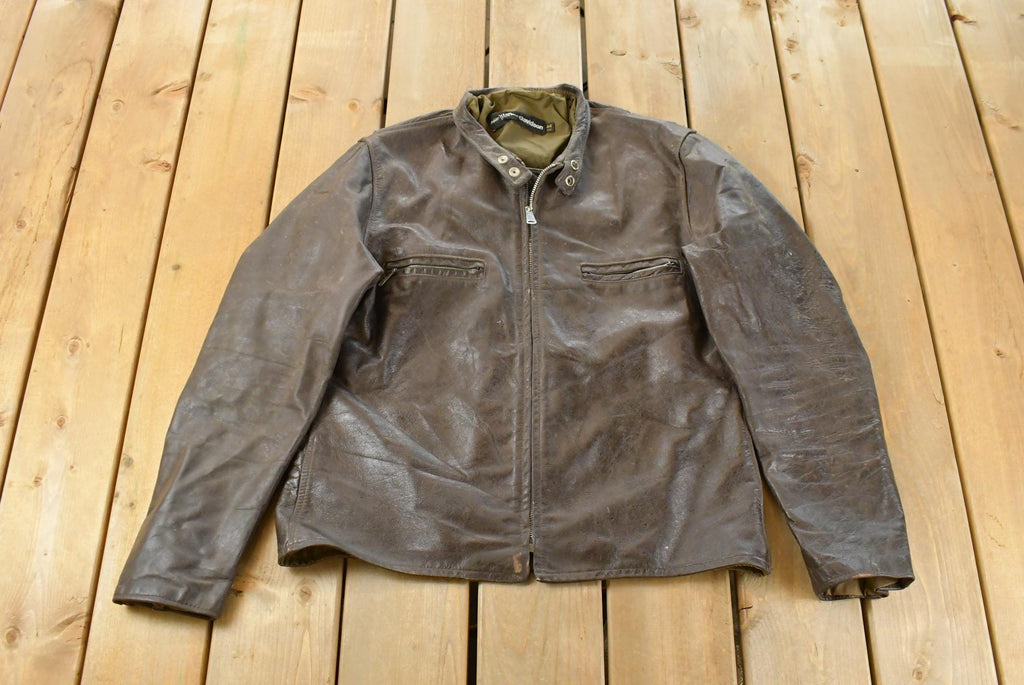 Vintage 1970s AMF Harley Davidson Leather Cafe Racer Jacket Men's Large