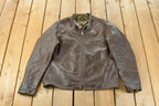 Vintage 1970s AMF Harley Davidson Leather Cafe Racer Jacket Men's Large