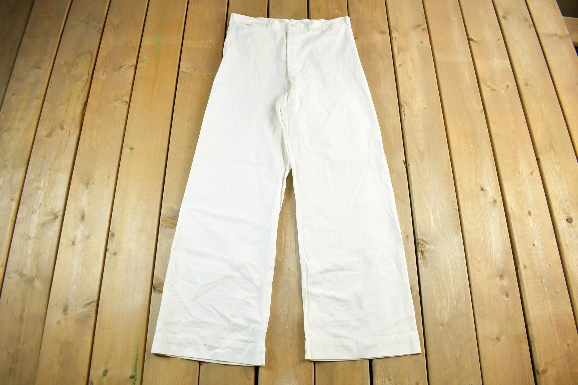 Vintage 1940s Navy Military Bell Bottom Pants Size 32 x 32