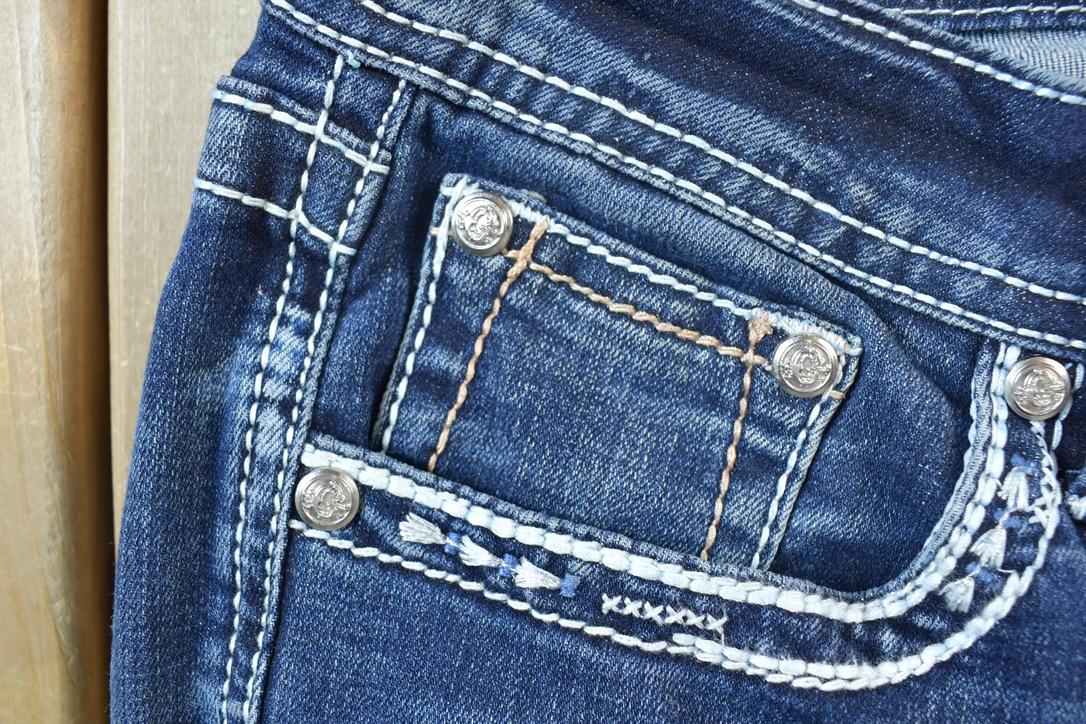 Vintage Y2K Miss Me Bedazzled Low Rise Jeans Size 26x31