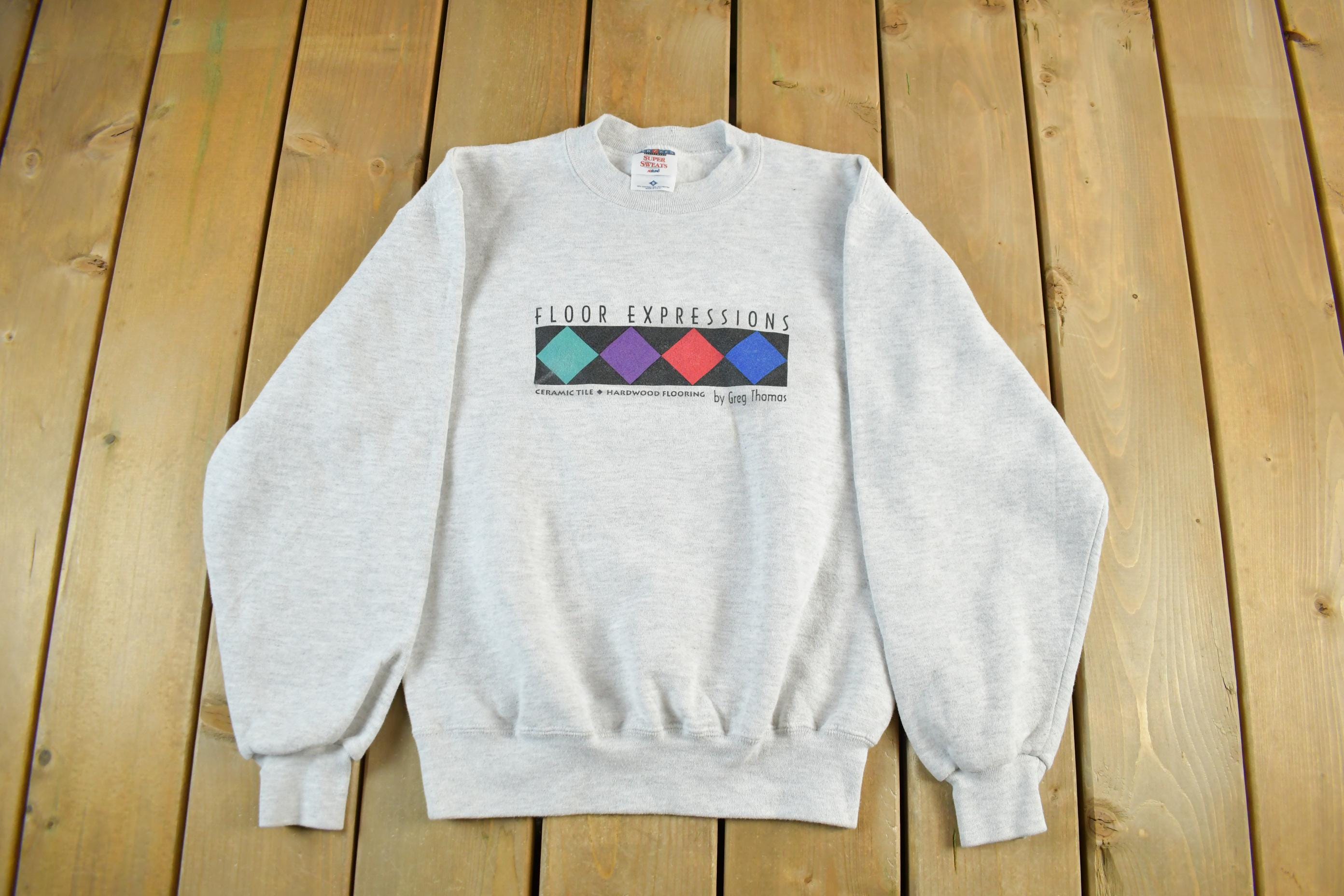 Vintage 1990s Floor Expressions Workwear Crewneck Sweatshirt Men's Small