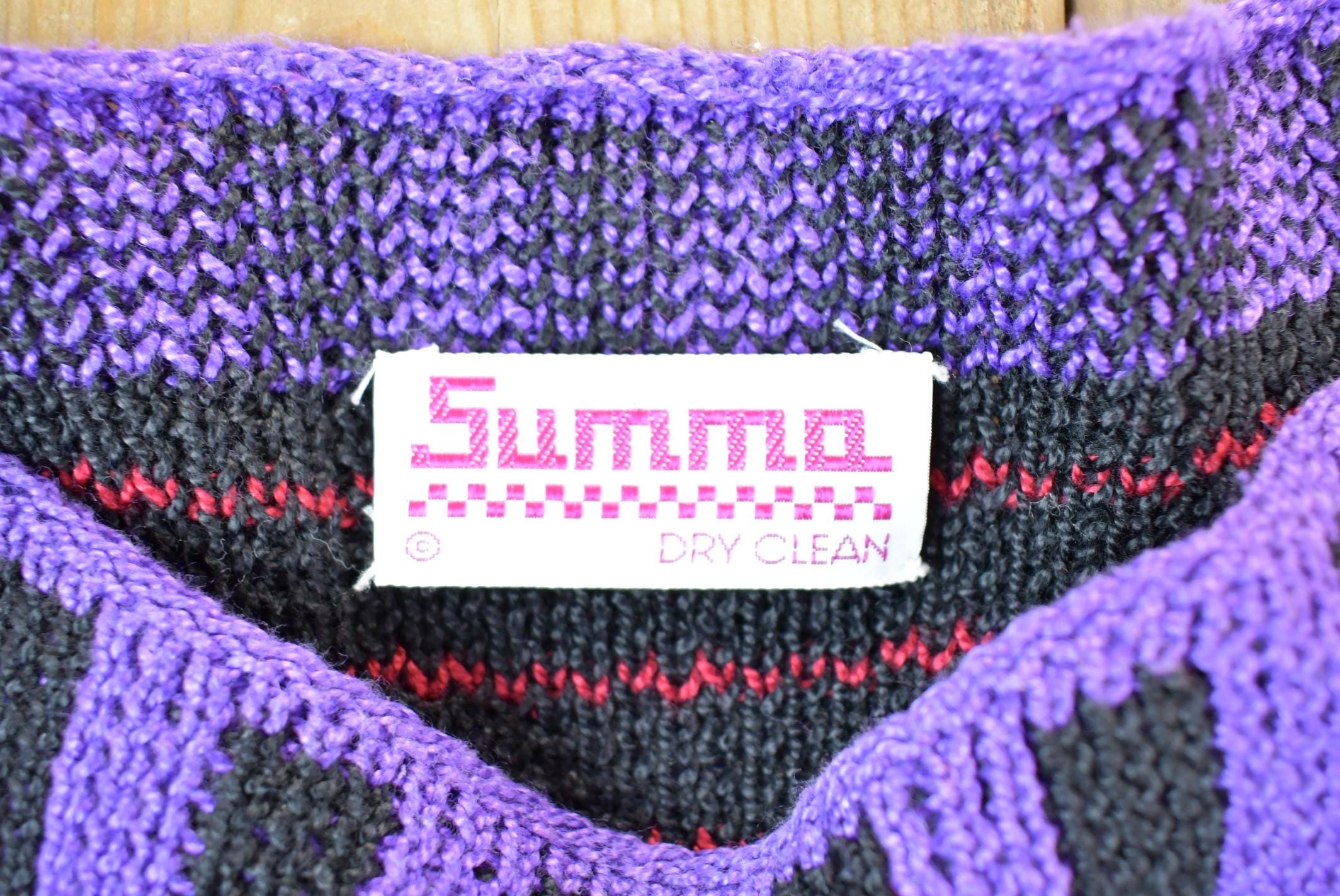 Vintage 1990s Summa Dry Clean Knit Crewneck Sweater