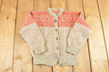 Vintage 1960s Thrashed Streetwear Wool Knit Cardigan Sweater Youth L /