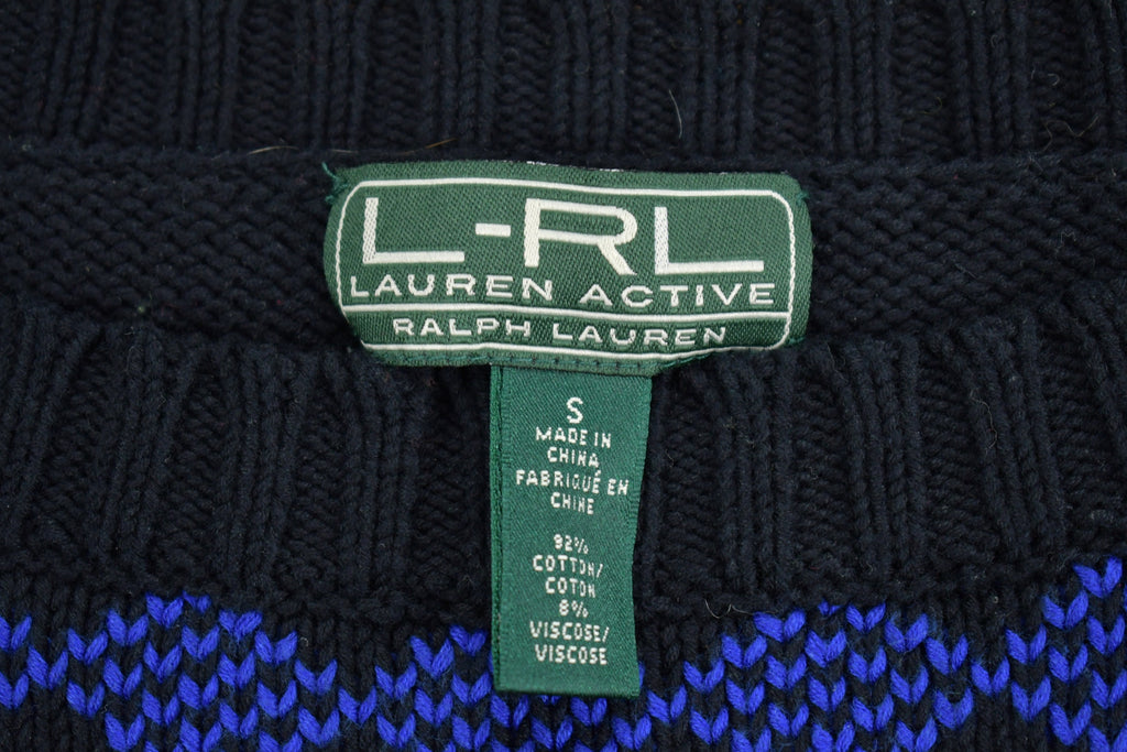 Vintage 1990s Ralph Lauren Neon Knit Crewneck Sweater