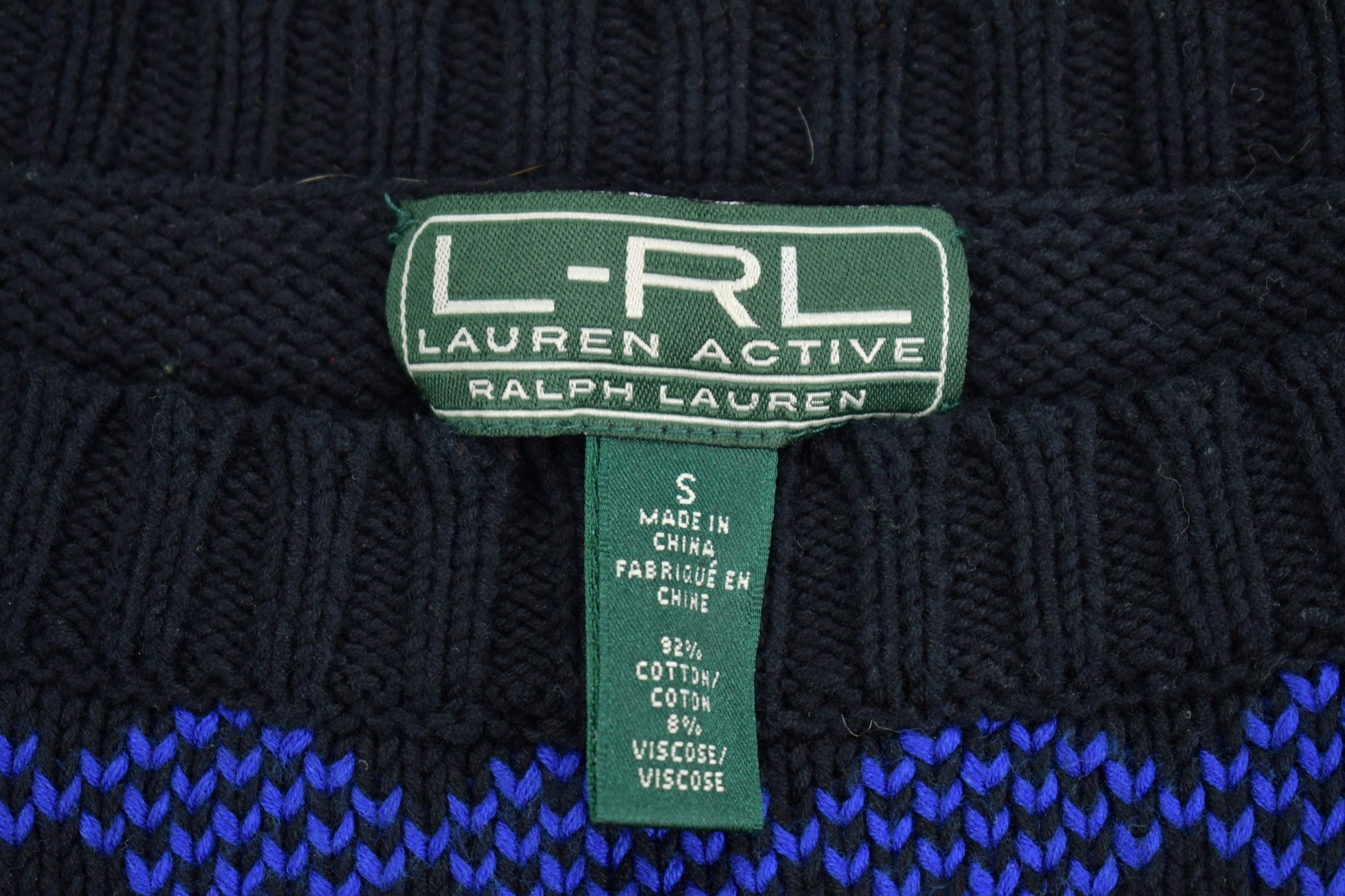 Vintage 1990s Ralph Lauren Neon Knit Crewneck Sweater