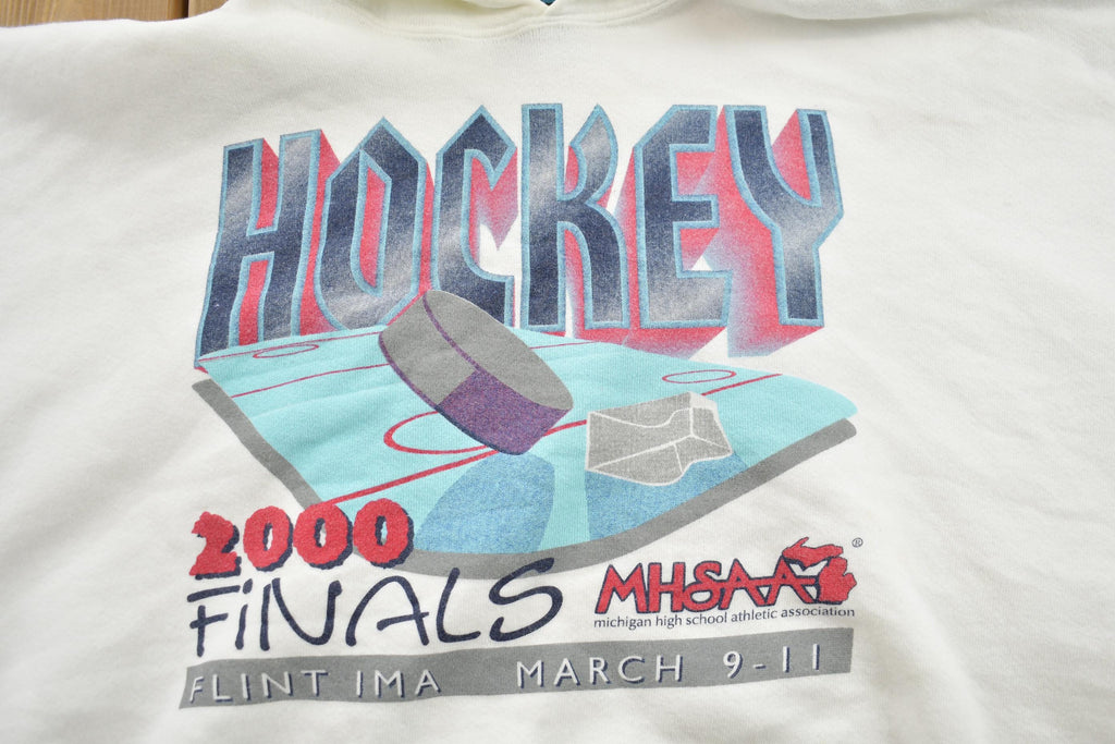 Vintage 2000 Flint Michigan Hockey Finals Champion Collegiate Hoodie