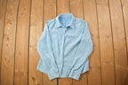 Vintage 1990s Blank Blue Button Up Shirt