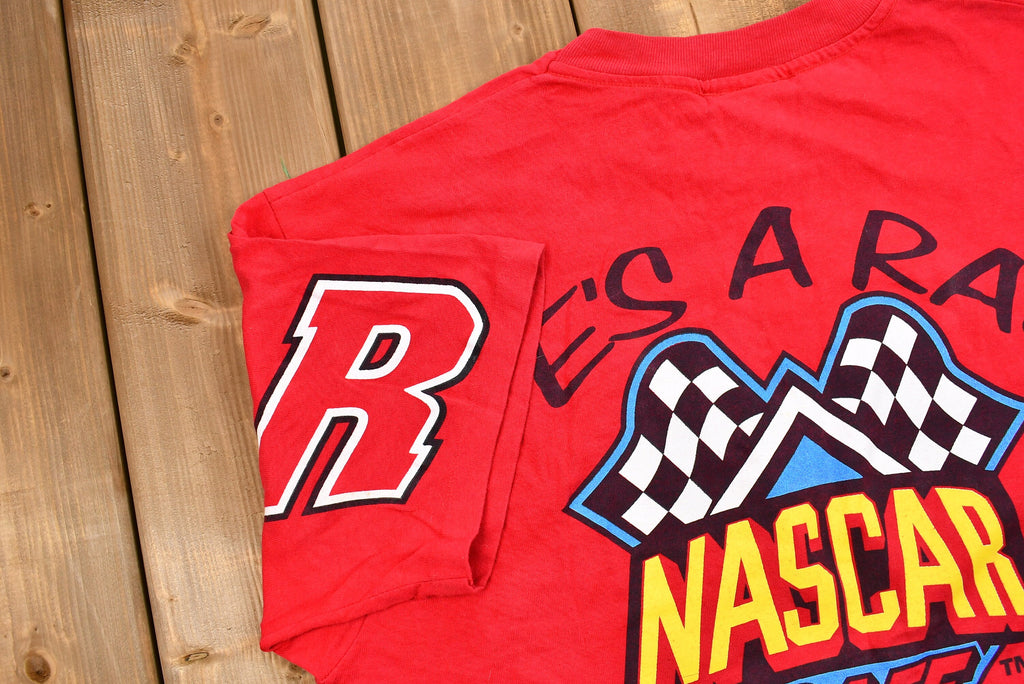 Vintage 1990s NASCAR Café Orlando Graphic T-Shirt / Single Stitch / Racing / 90s Streetwear / Life's A Race The Best Times Win / Sportswear