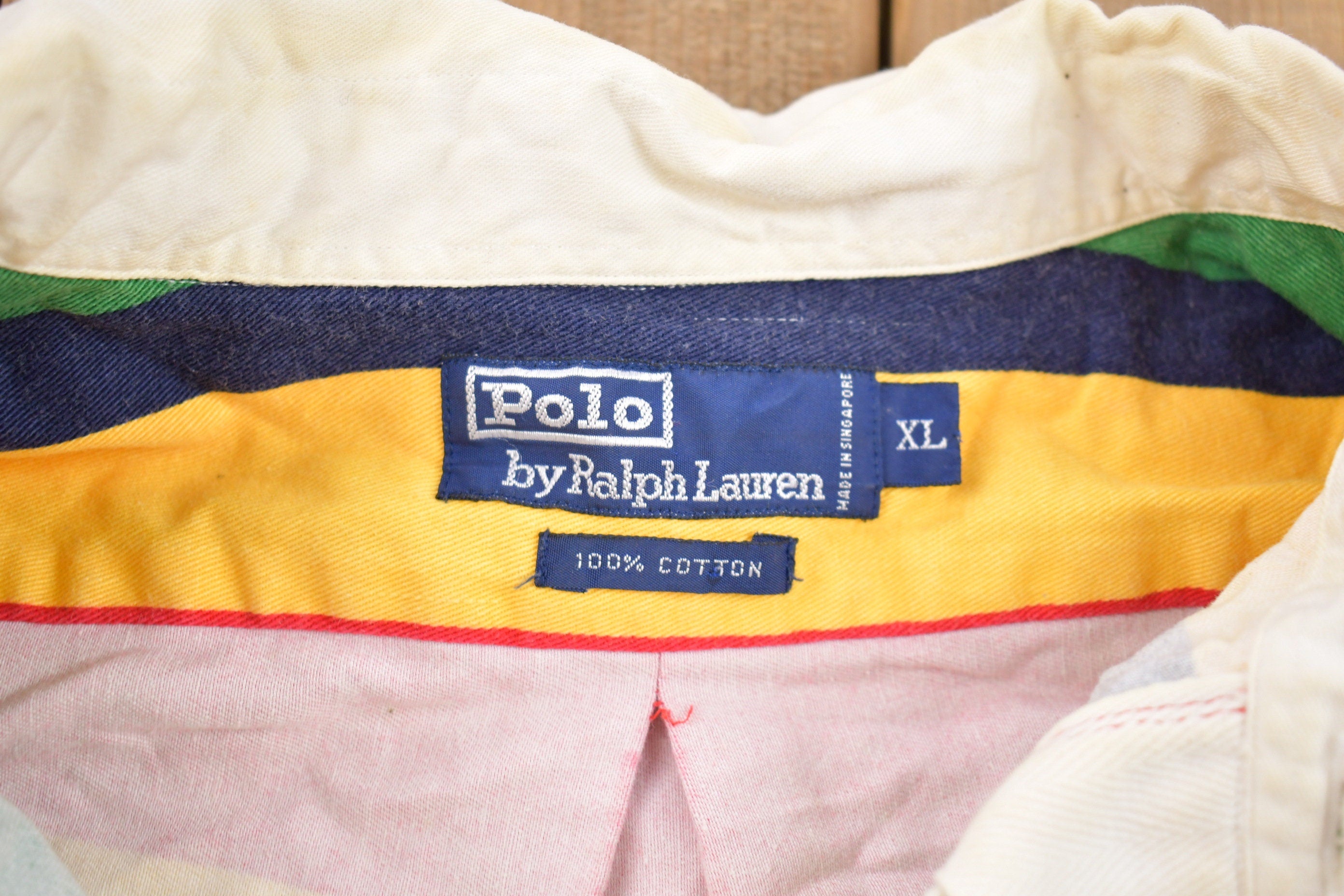Vintage 1990s Polo Ralph Lauren Striped Button Up Shirt