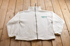 Vintage 1990s Door County Wisconsin Terry Cloth Zip Up Sweatshirt