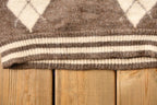 Vintage 1990s Andean Sun Baby Alpaca Argyle Knit Crewneck Sweater