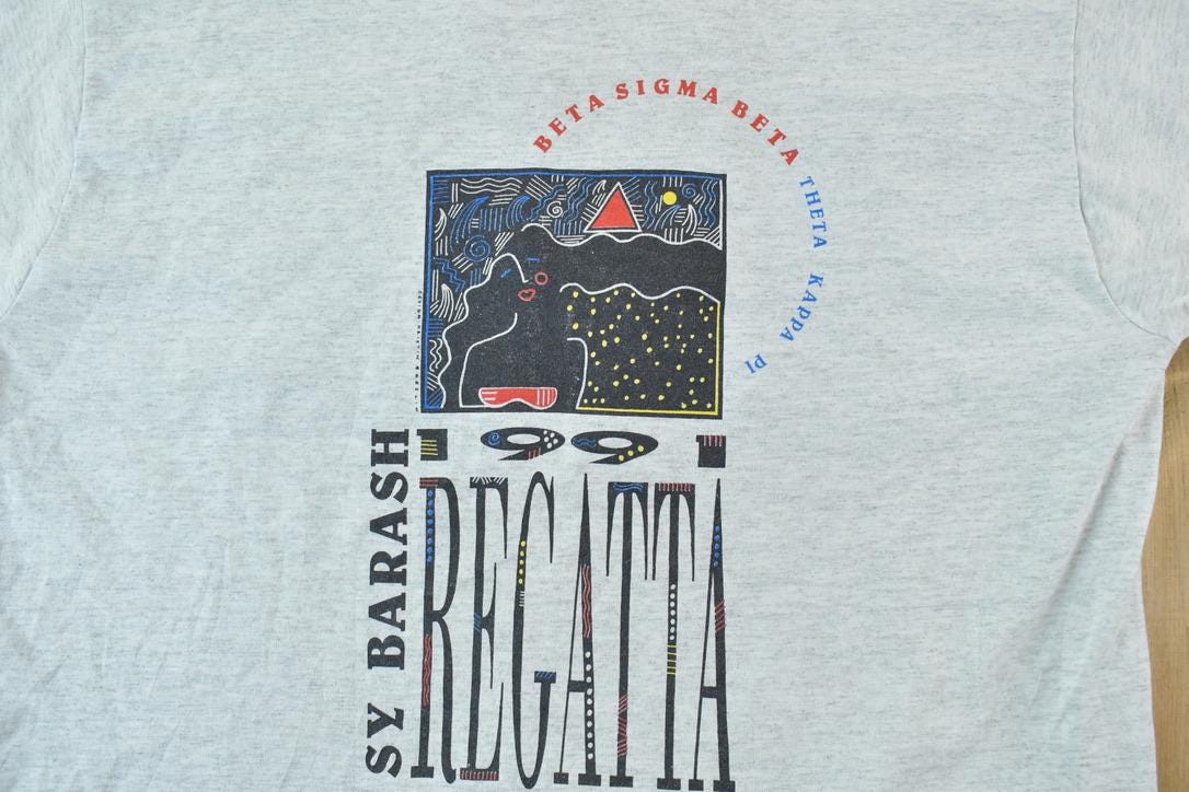 Vintage 1991 Screen Stars Best Beta Sigma Kappa Pi University Collegiate T-Shirt