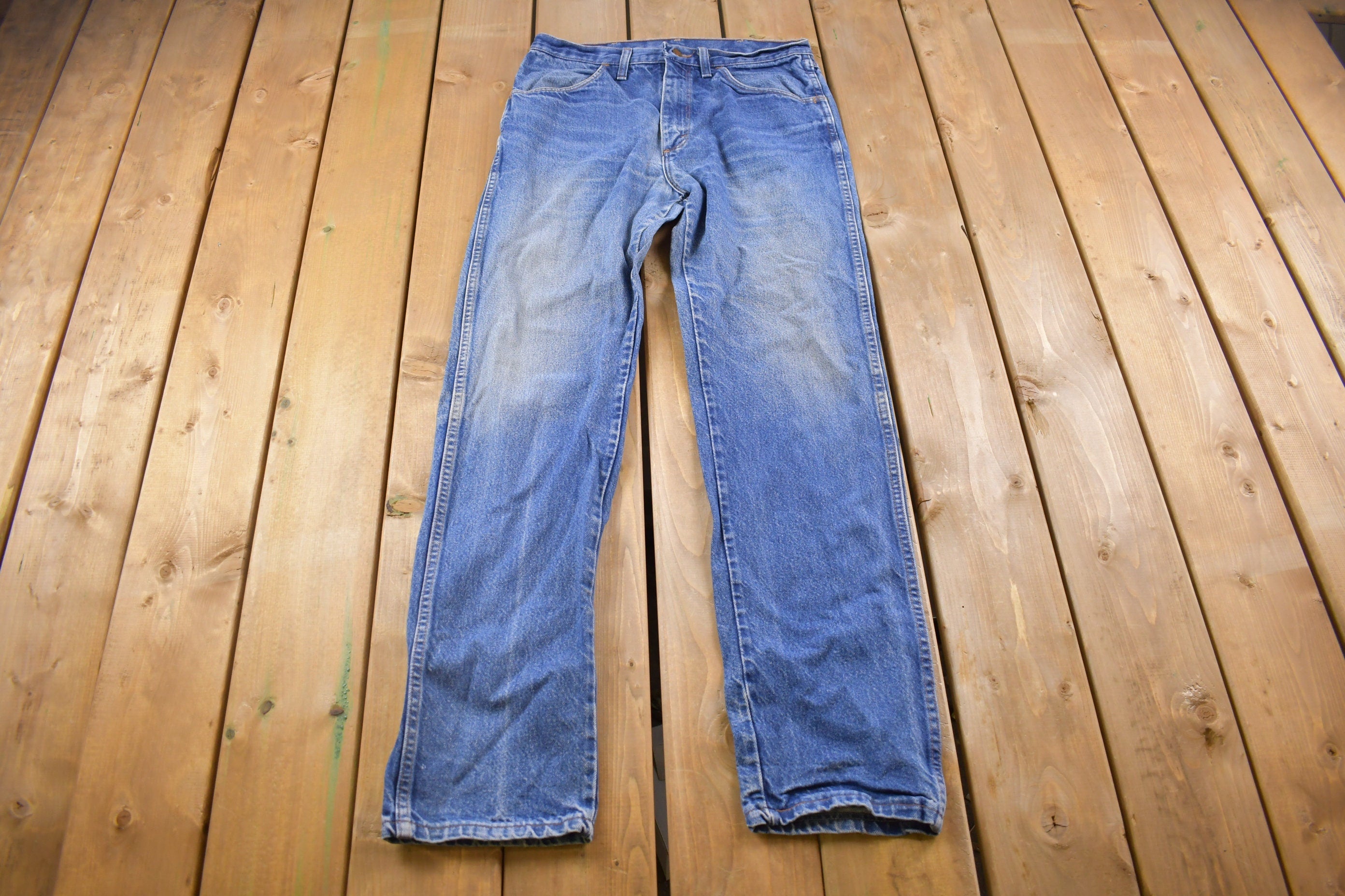 Vintage 1990's Rustler's Basic Blue Jeans 32 x 33