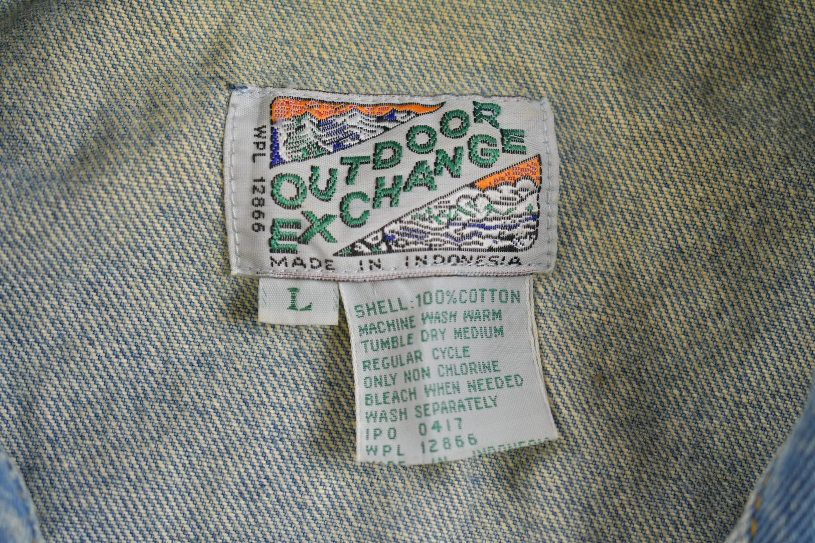 Vintage 1990s Outdoor Exchange Denim Jean Jacket