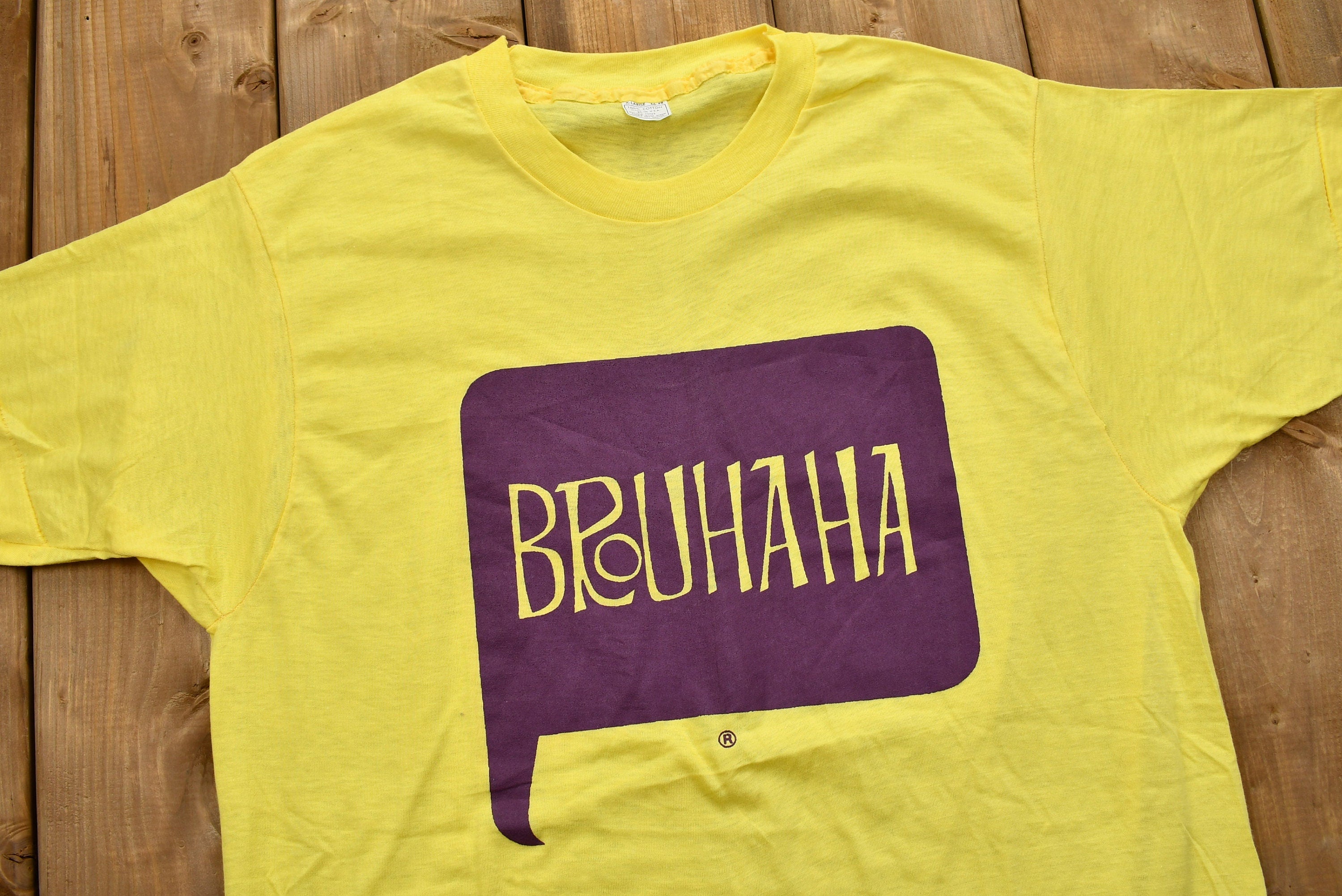 Vintage Late 1980s Bruhaha Speech Bubble Graphic T-Shirt