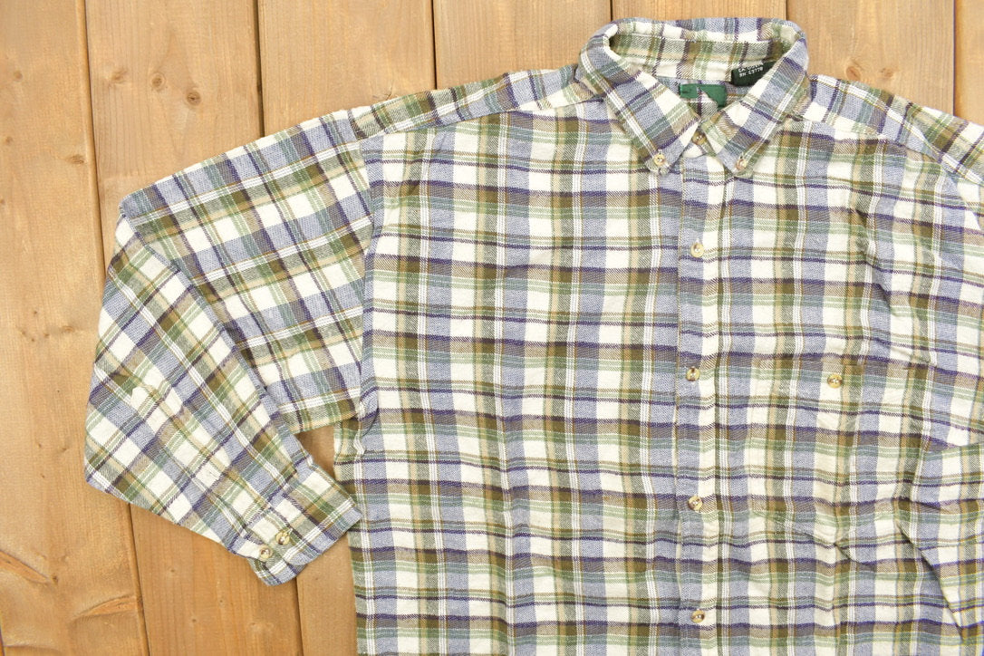 Vintage 1990s Flannel Button Up Shirt