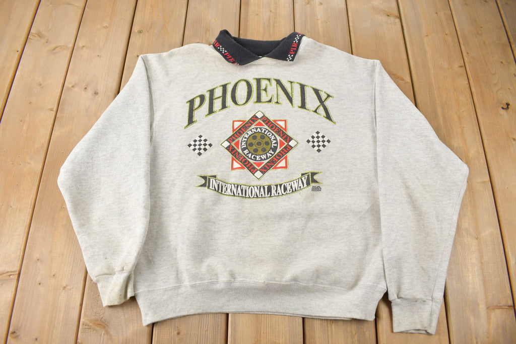 Vintage 1990s Phoenix International Raceway Collared Crewneck Sweatshirt