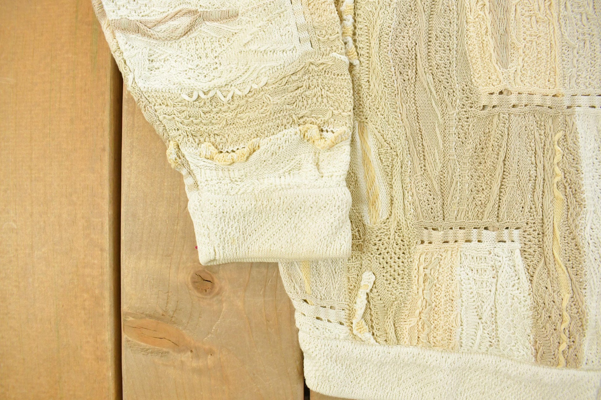 Vintage 1990s Coogi 3D Knit Abstract Crewneck Sweater Men's Large