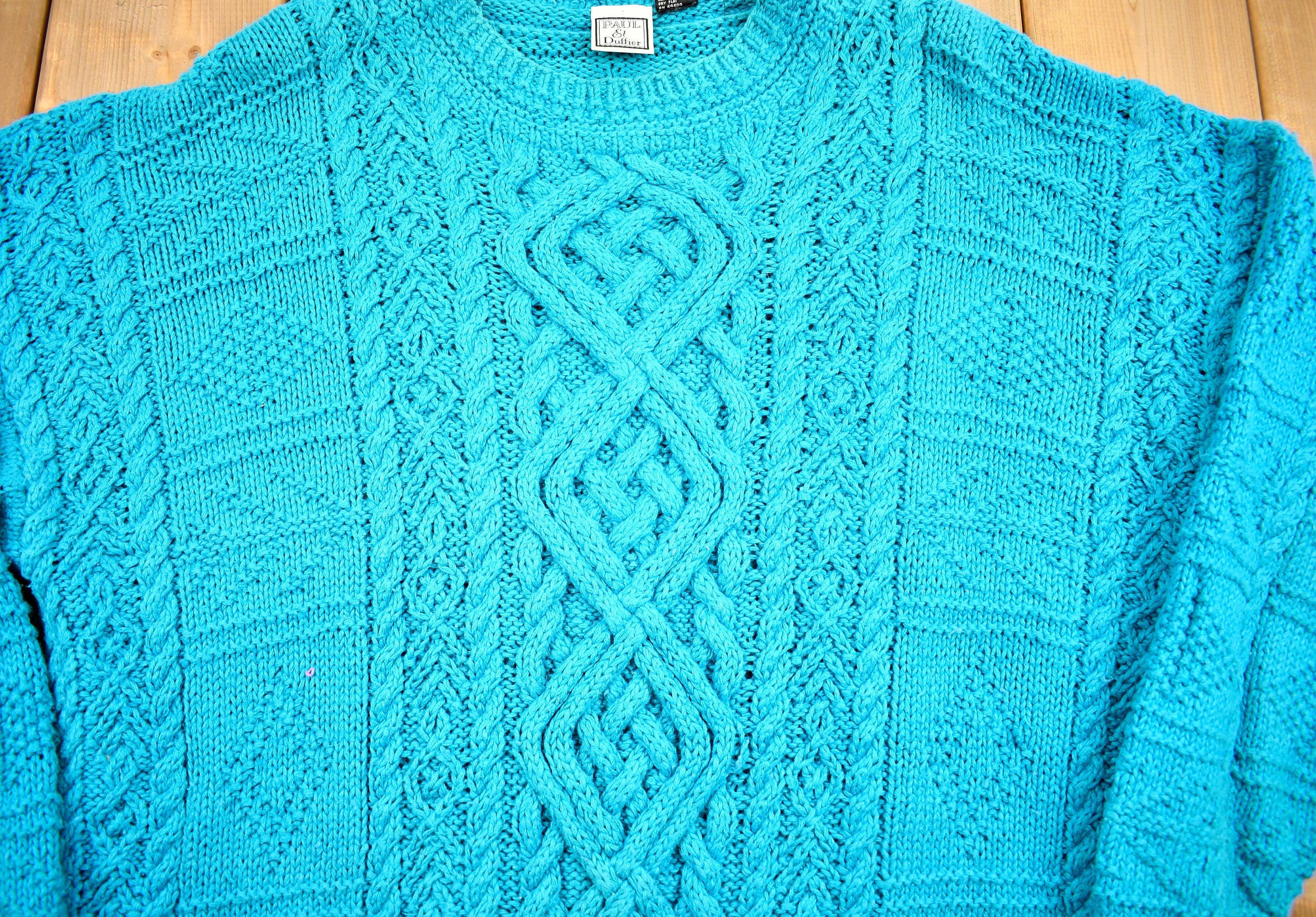 Vintage 1990s Paul Et Duffier Cable Knitted Sweater