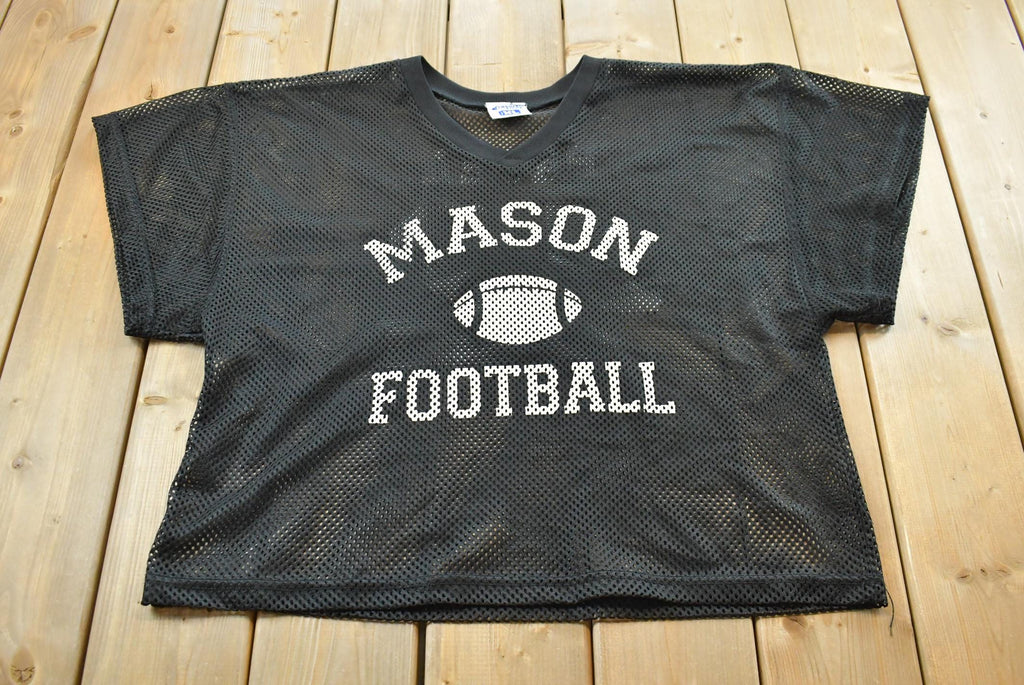 Vintage 1990s Mason Football Practice Jersey Shirt Men's XL / High School / 90s Jersey / Streetwear / Sports / Cropped
