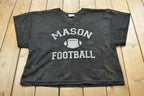 Vintage 1990s Mason Football Practice Jersey Shirt Men's XL / High School / 90s Jersey / Streetwear / Sports / Cropped