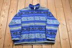 Vintage 1990s Fleece Zip Up Sweater