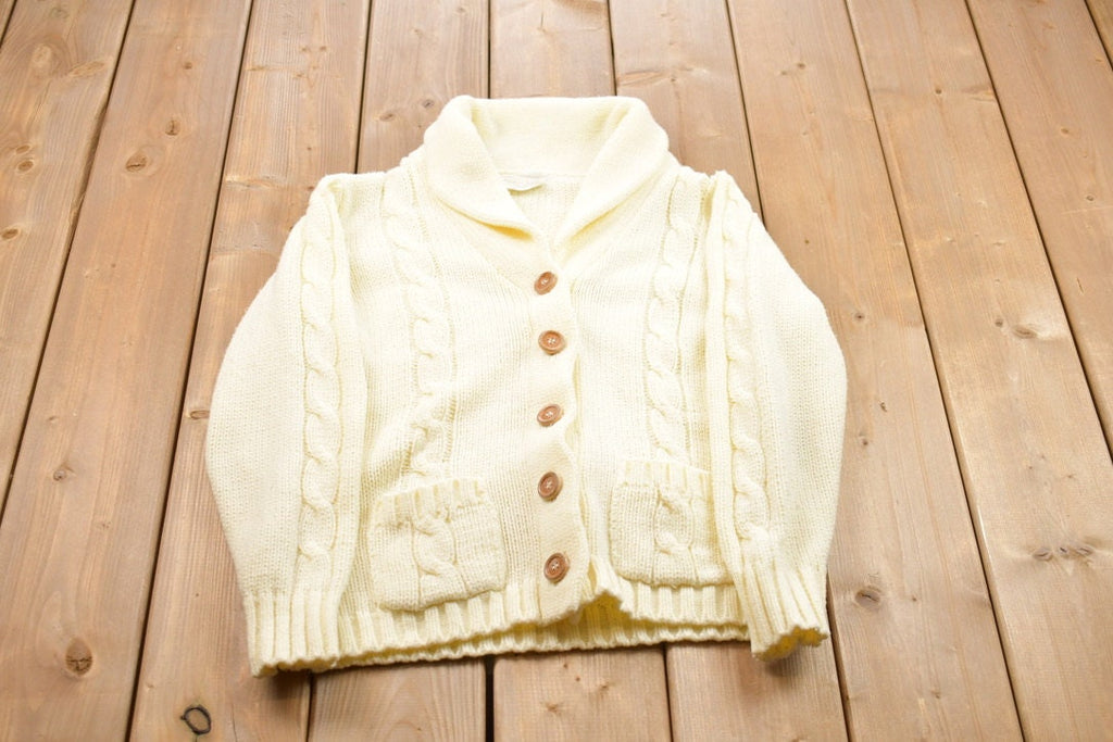 Vintage 1990s Exclusive Imports Knitted Button Up Sweater